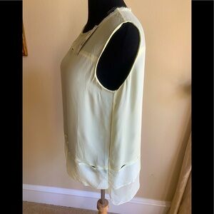 elie tahari silk somerset Ameita Blouse L NWT light yellow $248